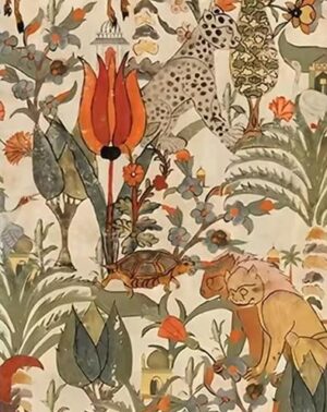 Vintage con Animales y Flores